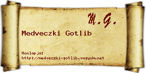Medveczki Gotlib névjegykártya